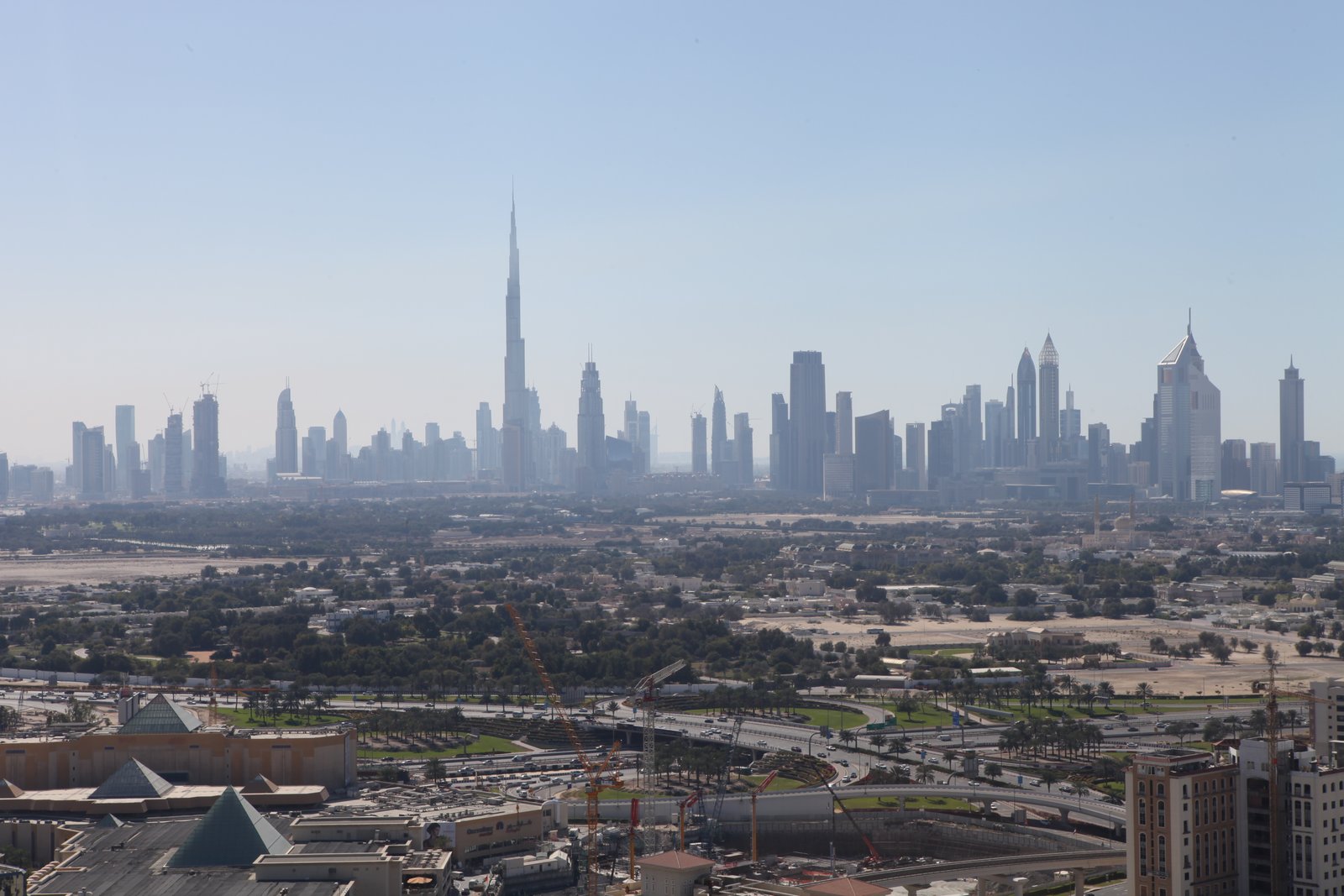 Dubai skyline with Burj Khalifa, photographed in 2016